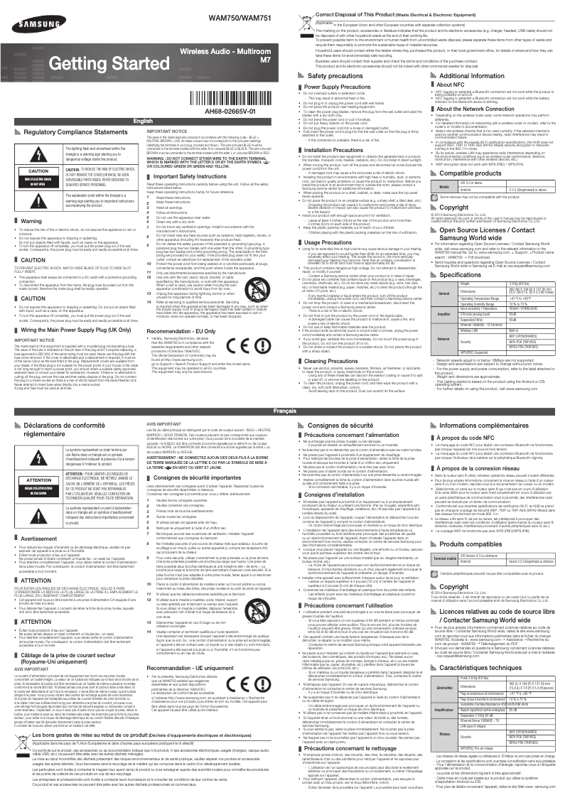 Page 1 of the manual User Manual Samsung WAM751 WAM751/EN