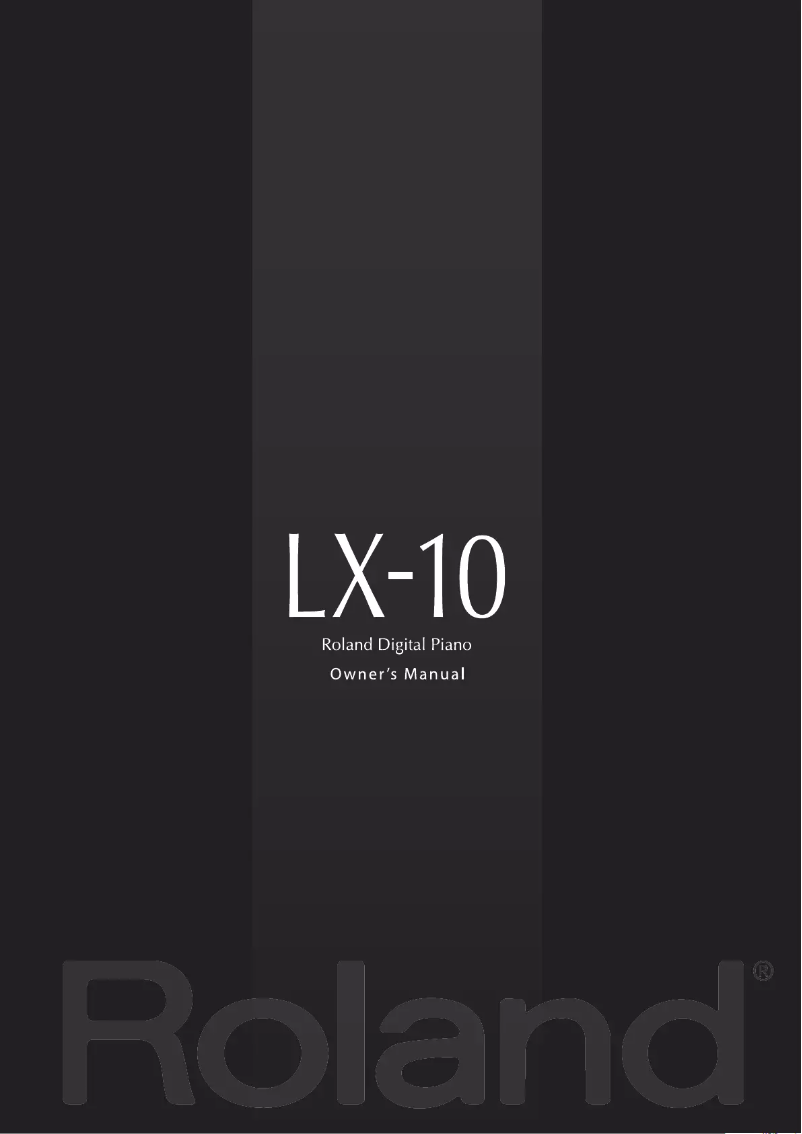 First page image of the manual for LX-10