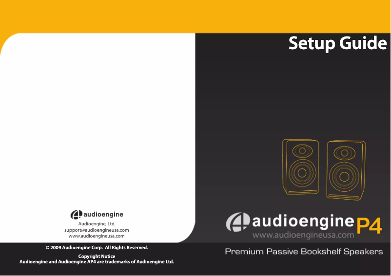 Page 1 of the manual User Manual Audioengine P4