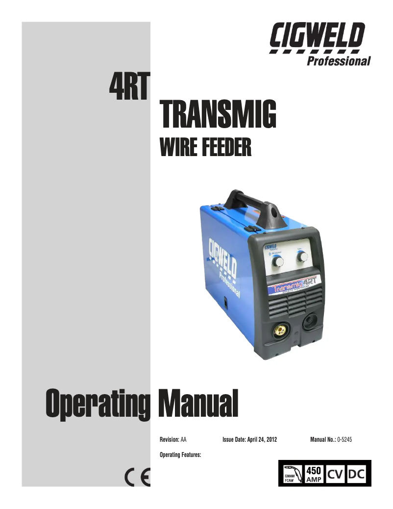 First page image of the manual for Transmig 4RT
