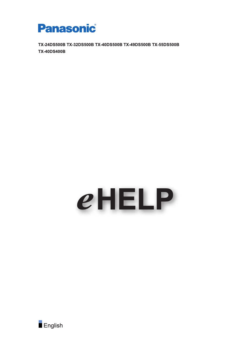 Page 1 of the manual User Manual Panasonic Viera TX-55DS500B