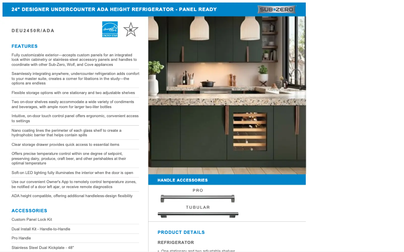 First page image of the manual for DEU2450ADA