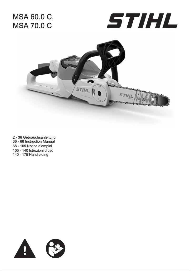 First page image of the manual for MSA 60 C
