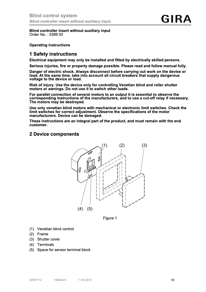 First page image of the manual for 039900