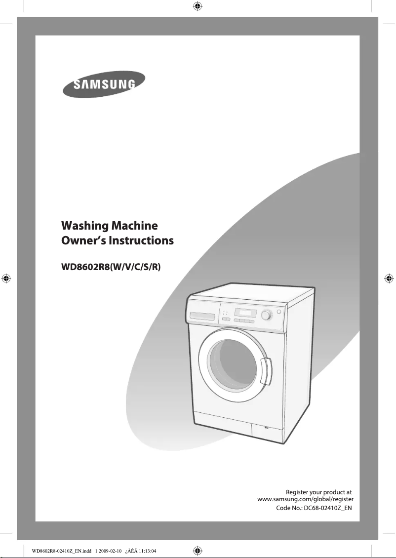 First page image of the manual for WD8602R8U