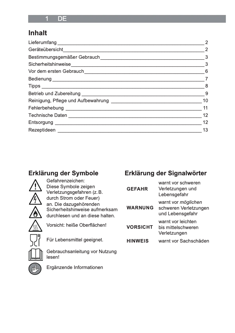 First page image of the manual for 04422