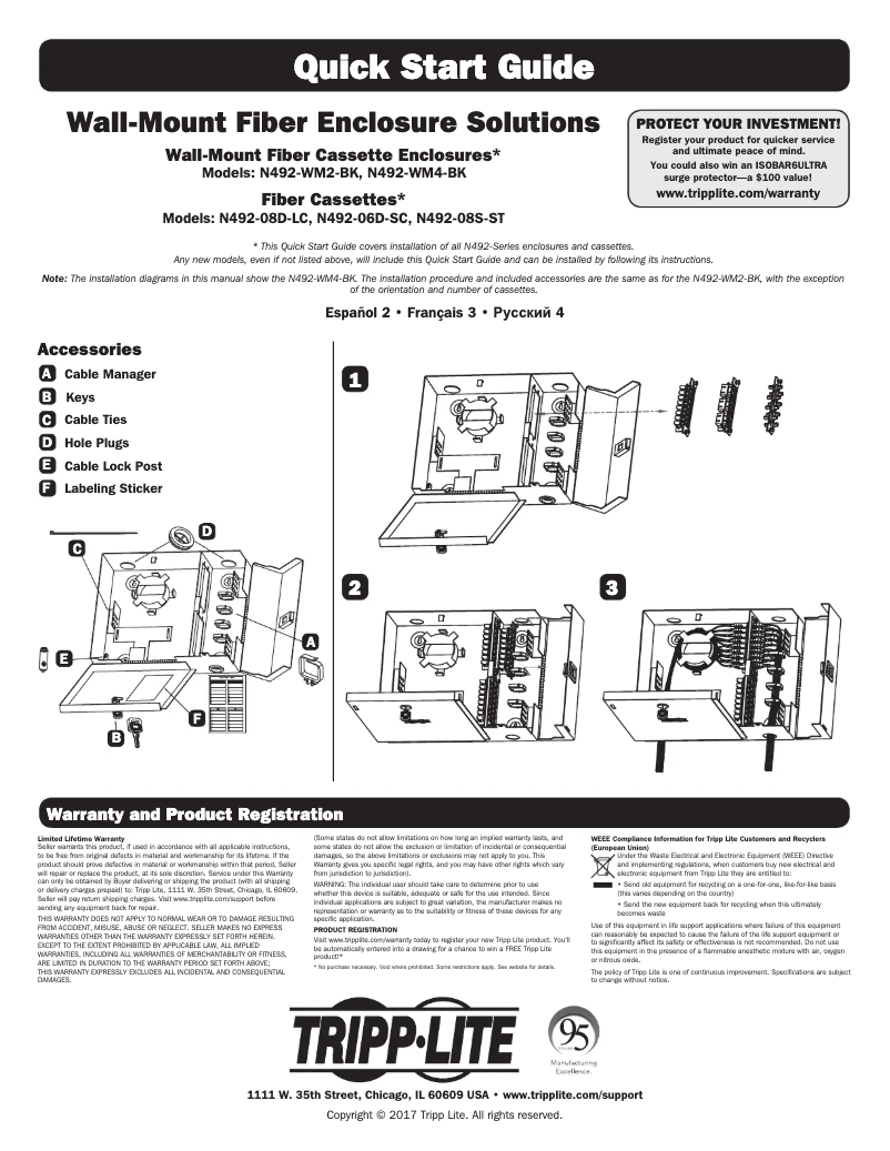 Page 1 of the manual User Manual Tripp Lite N492-06D-SC