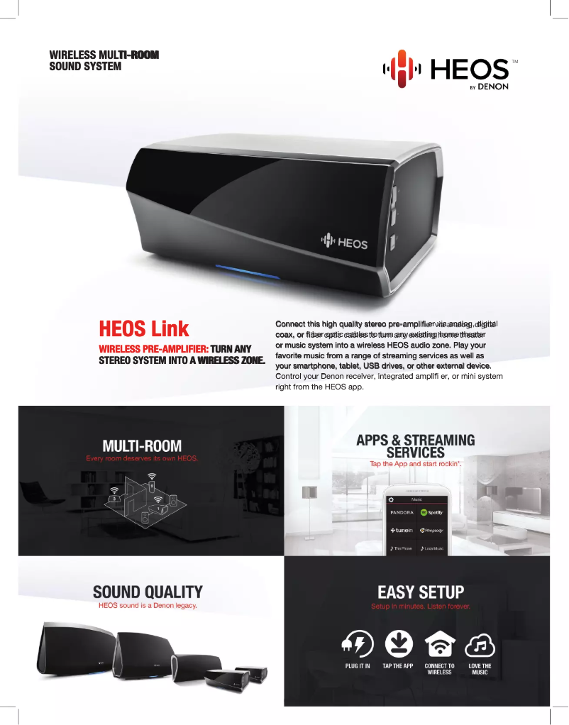 Image de la première page du manuel de l'appareil HEOS Link