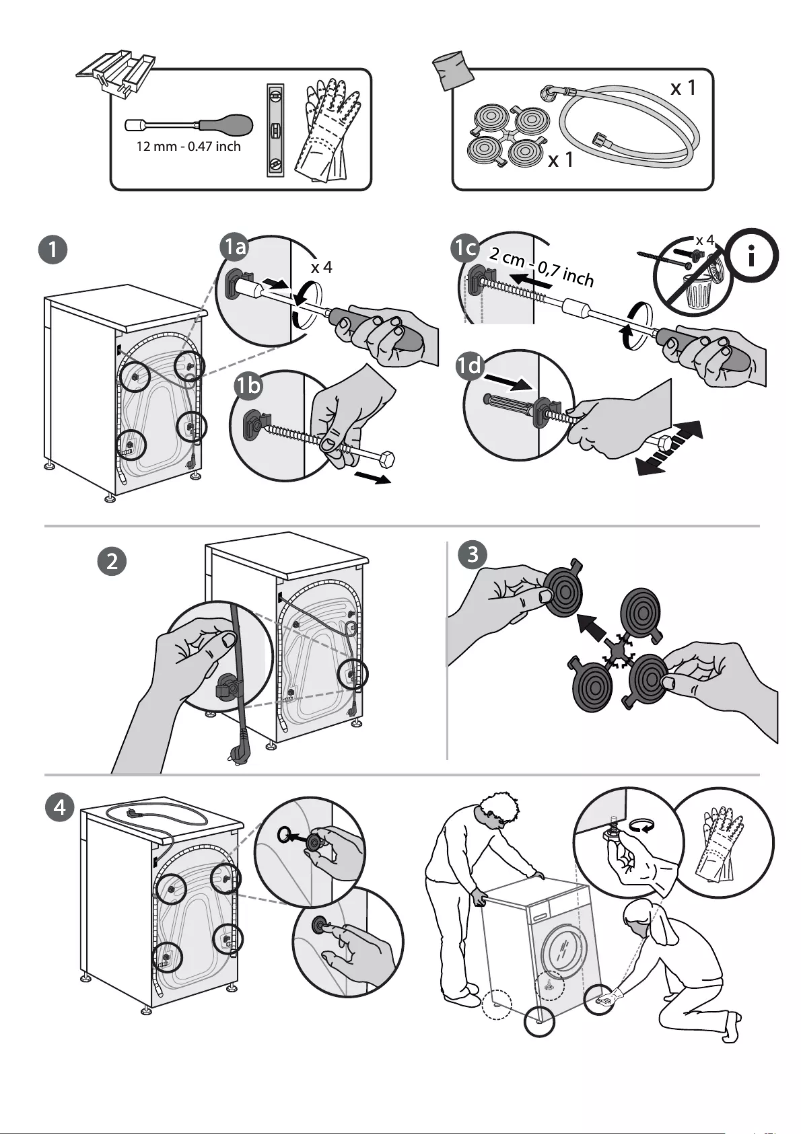 Page 1 of the manual Safety Instructions Indesit BWE 71295X WSV EE