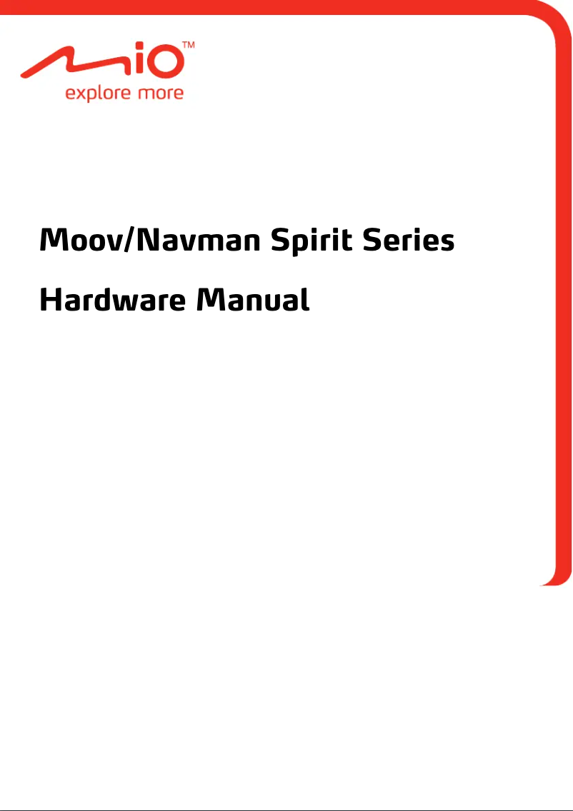 First page image of the manual for Moov Spirit