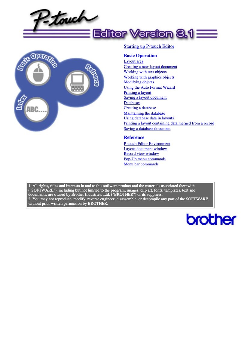 First page image of the manual for P-Touch 2500