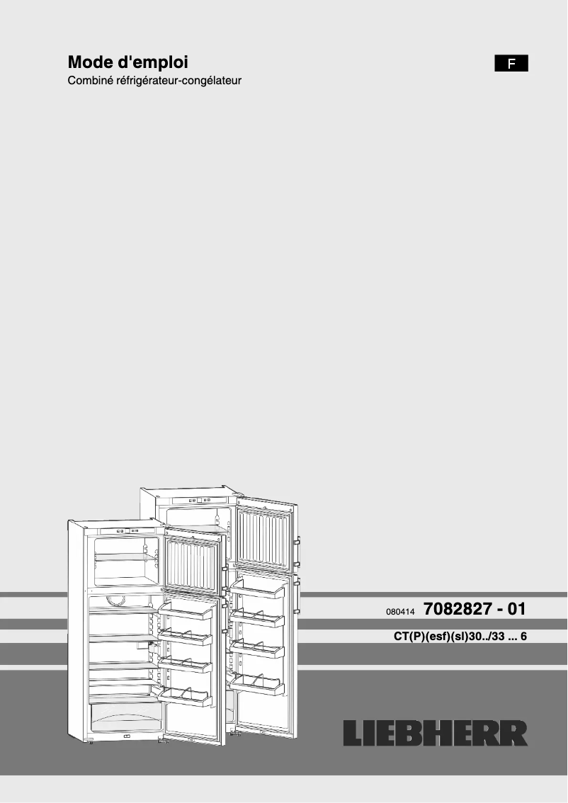 Page 1 of the manual User Manual Liebherr CTPesf 3316-22