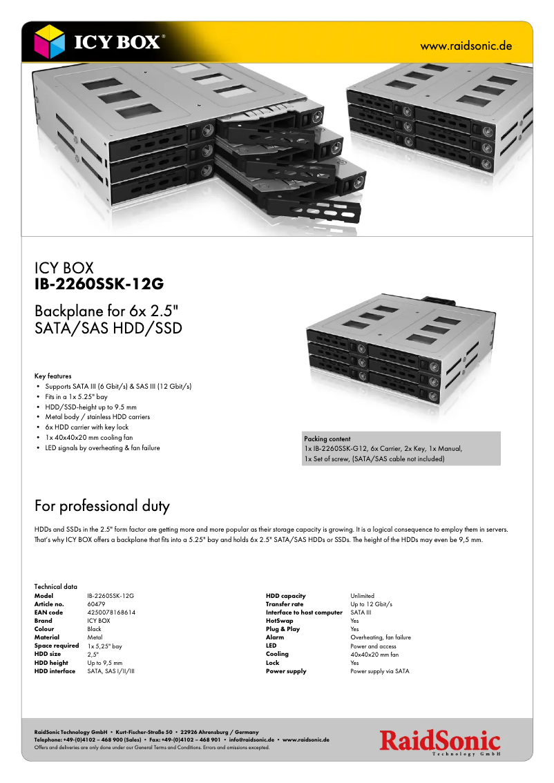 First page image of the manual for IB-2260SSK-12G