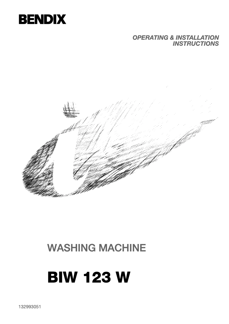 Page 1 of the manual User Manual Bendix BIW 123 W