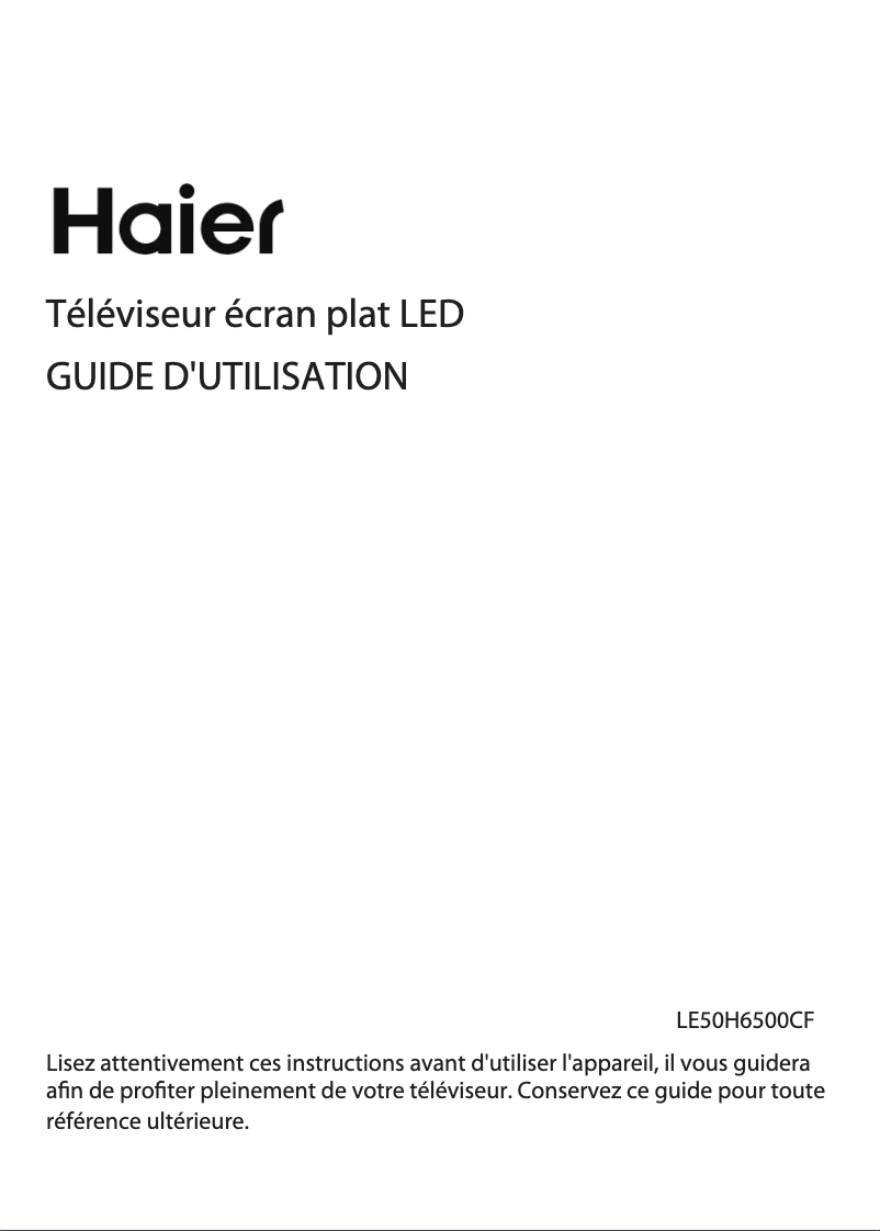 Page 1 of the manual User Manual Haier LE32B7000C