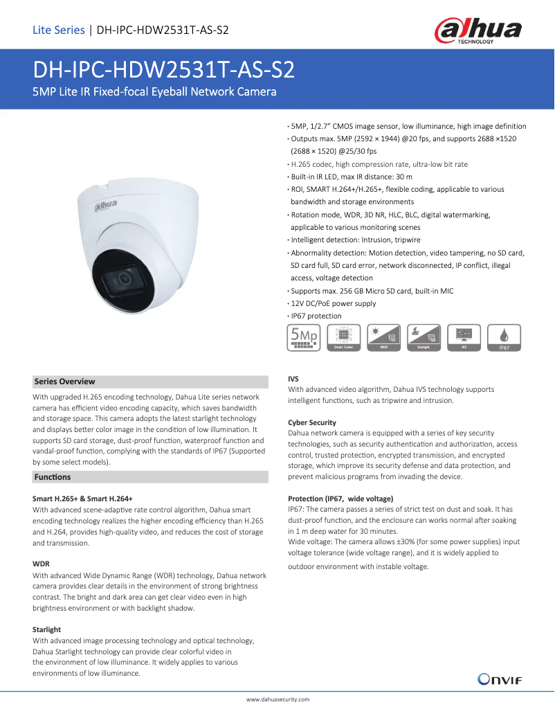 First page image of the manual for IPC-HDW2531T-AS-S2