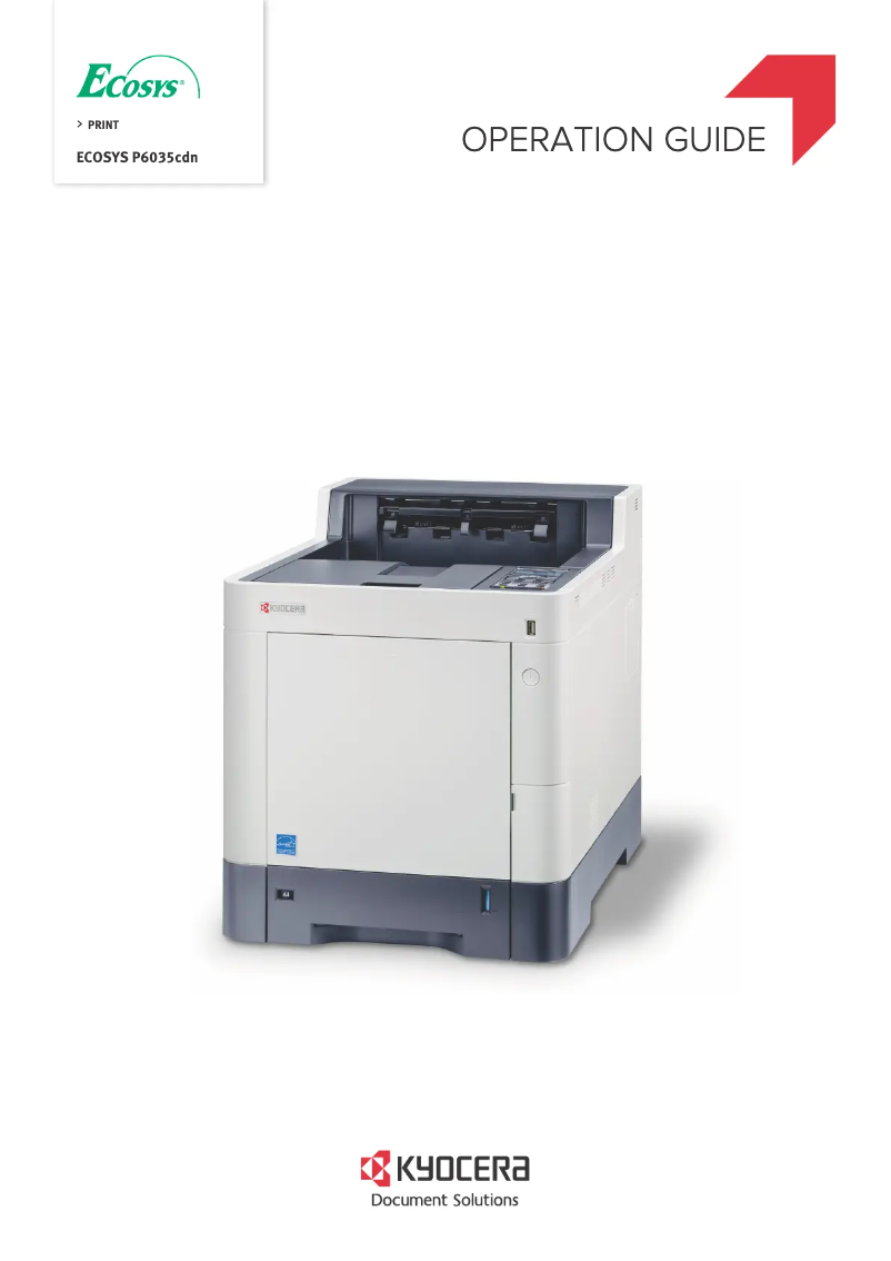 Page 1 of the manual User Manual Kyocera ECOSYS P6035cdn/KL3