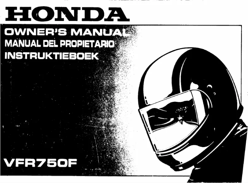 Page 1 of the manual User Manual Honda VFR750F (1992)