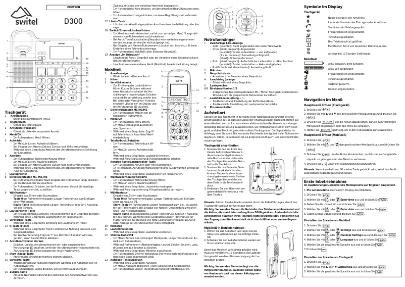 First page image of the manual for D300