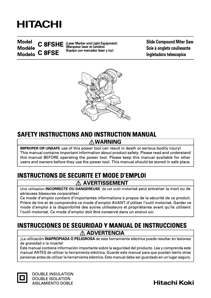 First page image of the manual for C 8FSE