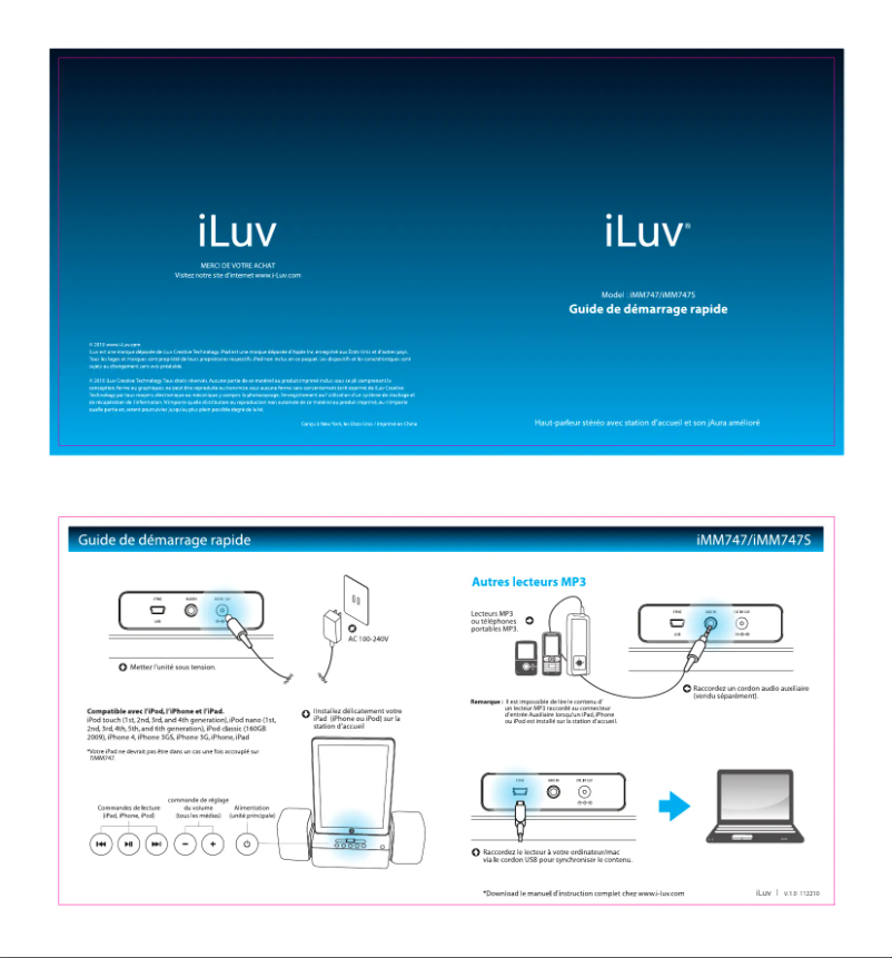 First page image of the manual for IMM747