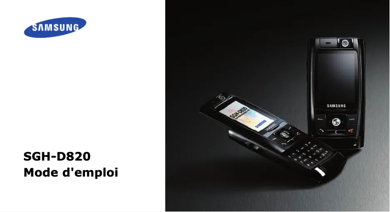 Page 1 of the manual User Manual Samsung SGH-D820