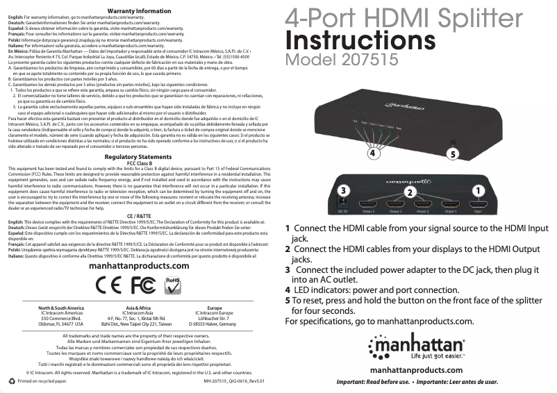 First page image of the manual for 207515