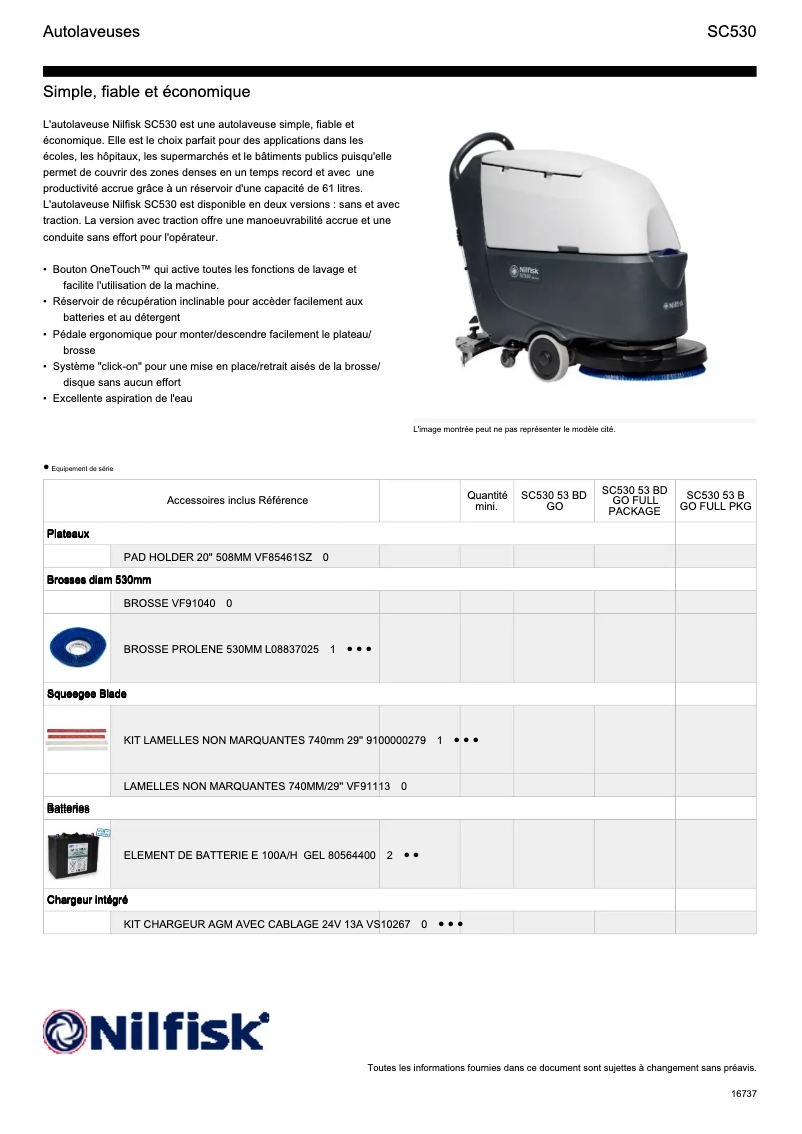 First page image of the manual for SC530