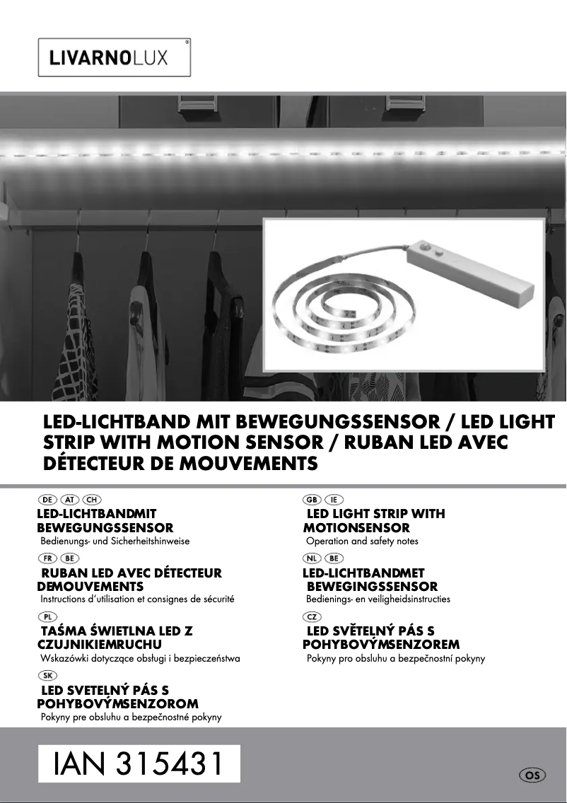 First page image of the manual for IAN 315431