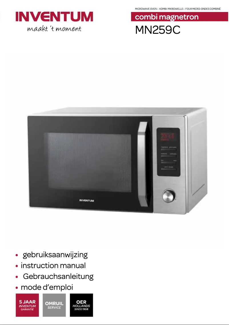 Page 1 of the manual User Manual Inventum MN259C