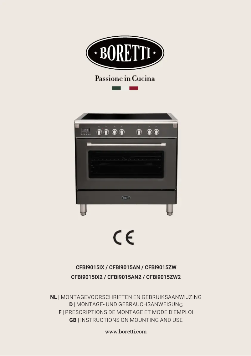 Page 1 of the manual User Manual Boretti Toscana CFBI9015