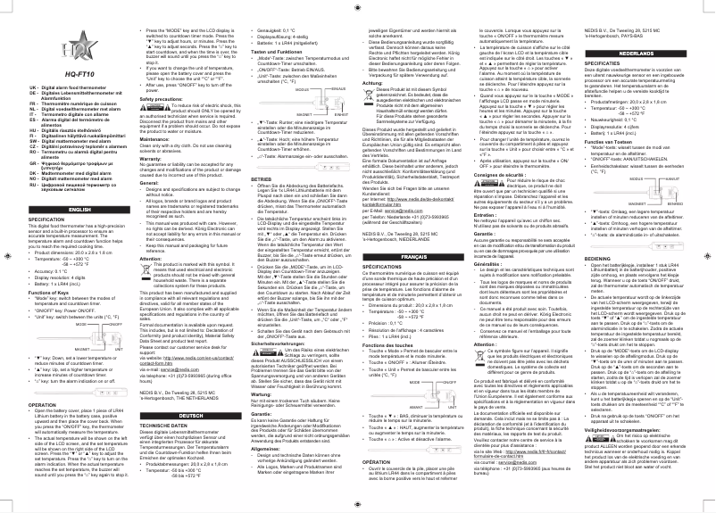 First page image of the manual for FT10