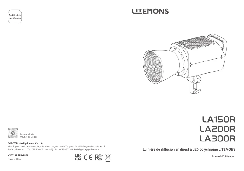 Image de la première page du manuel de l'appareil LA200R