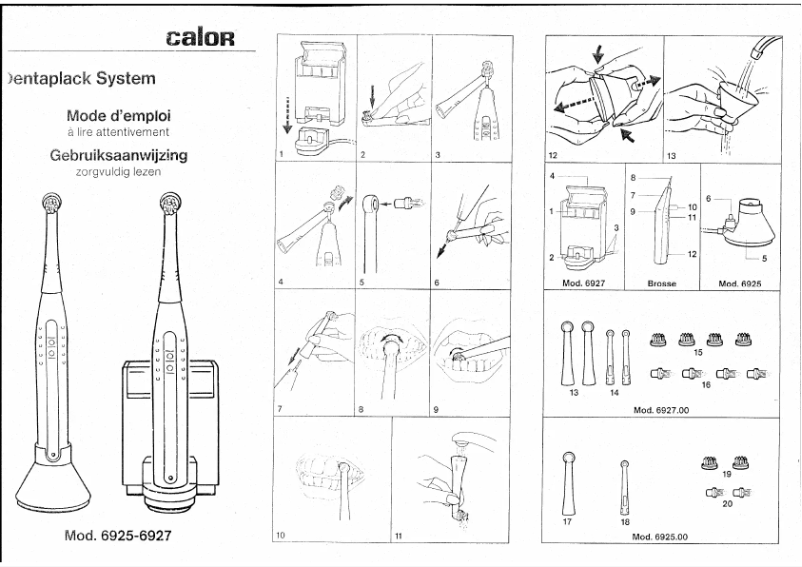 Page 1 de la notice Manuel utilisateur Calor Dentaplack 6925