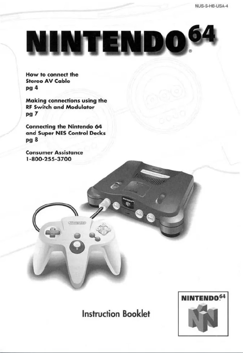 Image de la première page du manuel de l'appareil N64