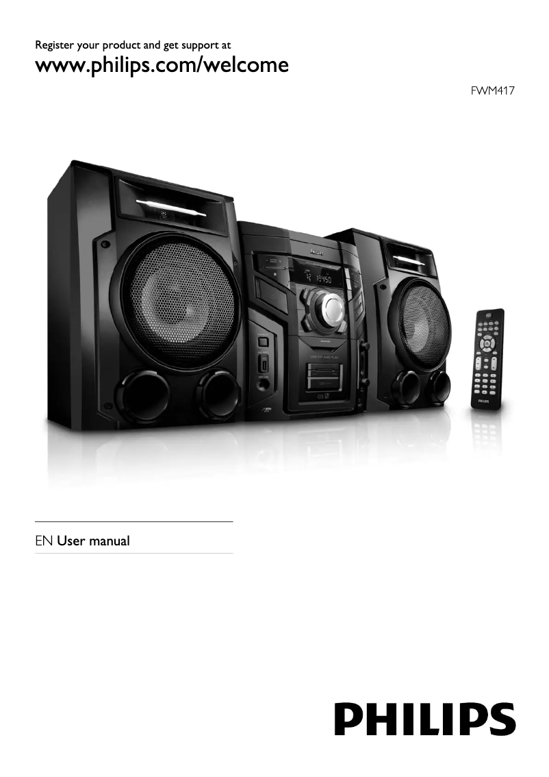 First page image of the manual for FWM417X