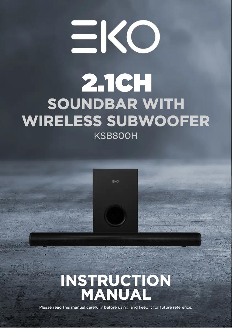 First page image of the manual for KSB800H