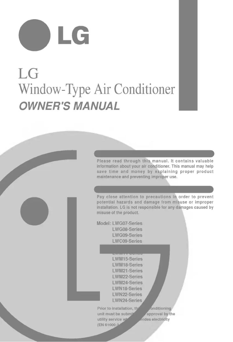 First page image of the manual for LWC1264QBG