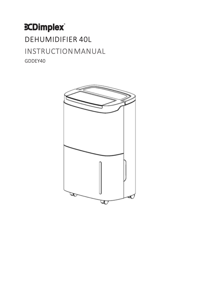 First page image of the manual for GDDEY40