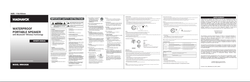Page 1 of the manual User Manual Magnavox MMA3628