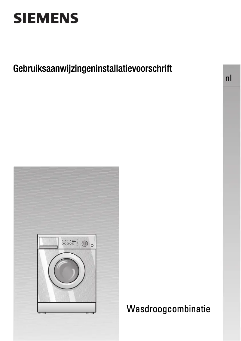 Page 1 of the manual User Manual Siemens WDI1440EE