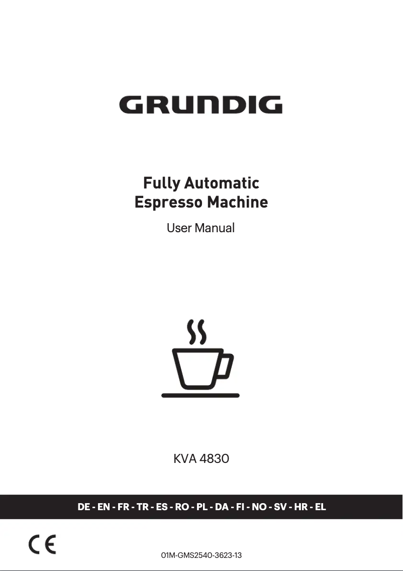 First page image of the manual for KVA 4830