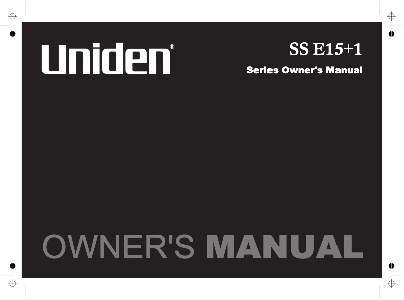 First page image of the manual for SS E15+1