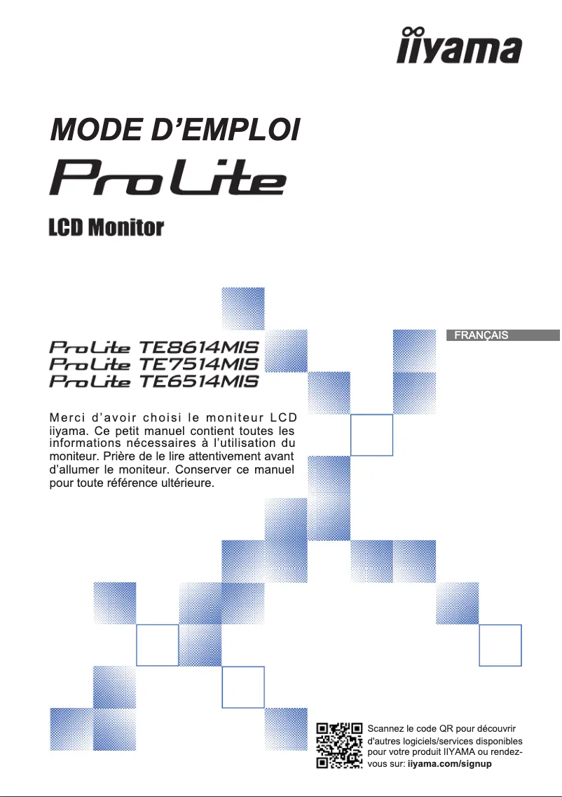 Page 1 of the manual User Manual Iiyama ProLite TE6514MIS