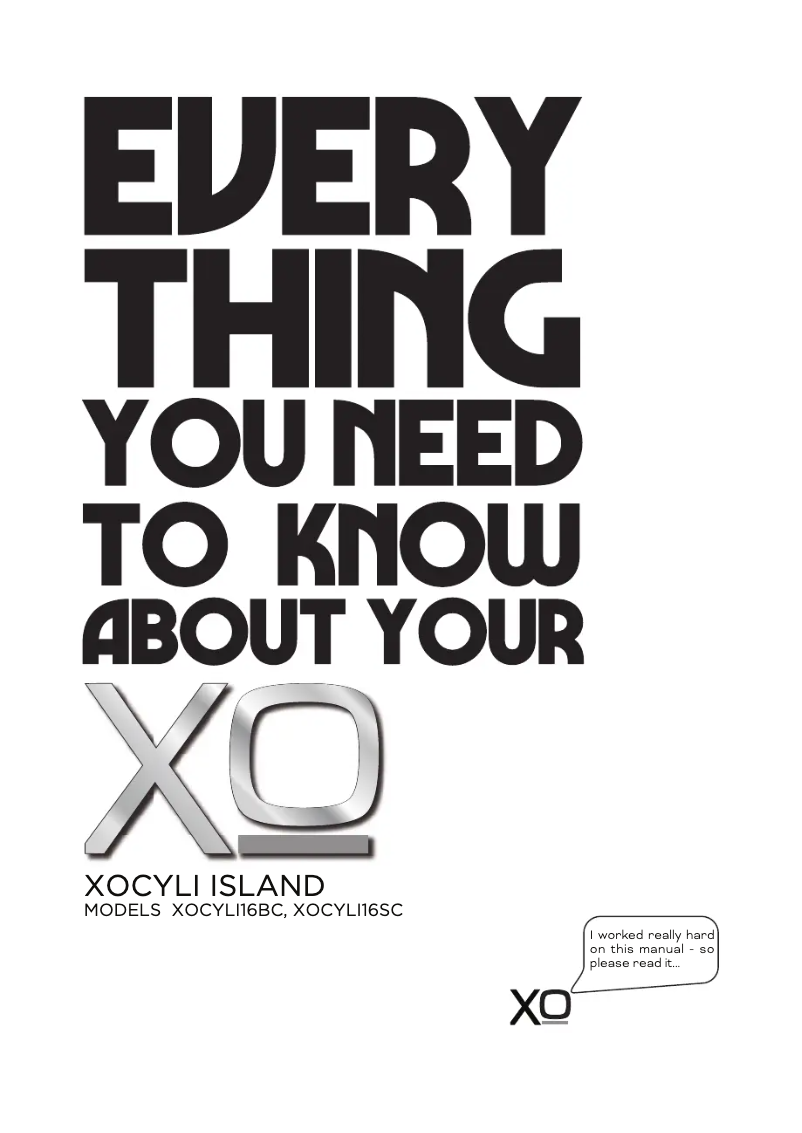 First page image of the manual for XOCYLI16BC