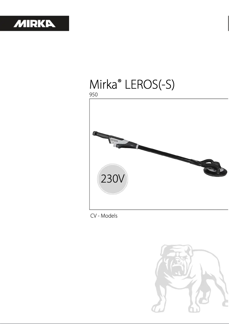 Page 1 of the manual User Manual Mirka LEROS 950CV