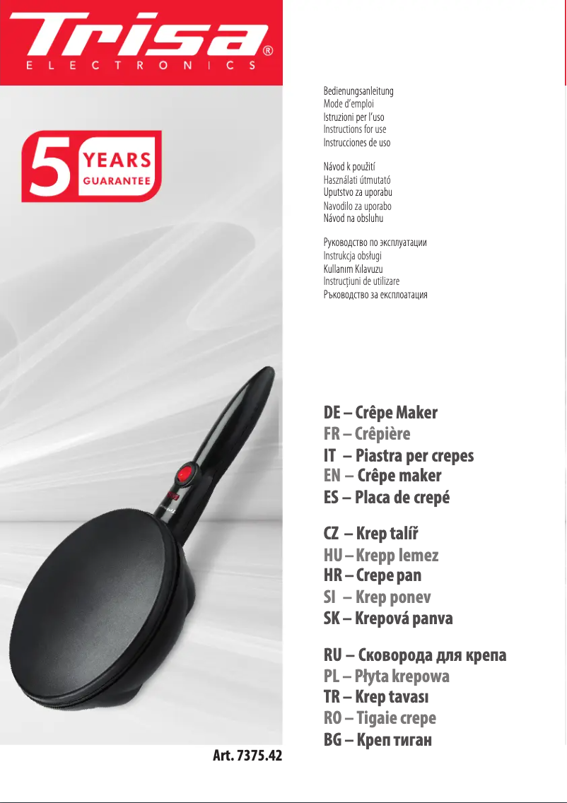 First page image of the manual for Easy Crêpe 7375.42