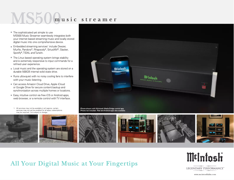 First page image of the manual for MS500