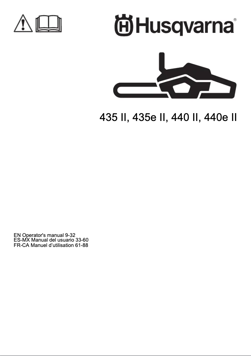 Page 1 of the manual User Manual Husqvarna 435e