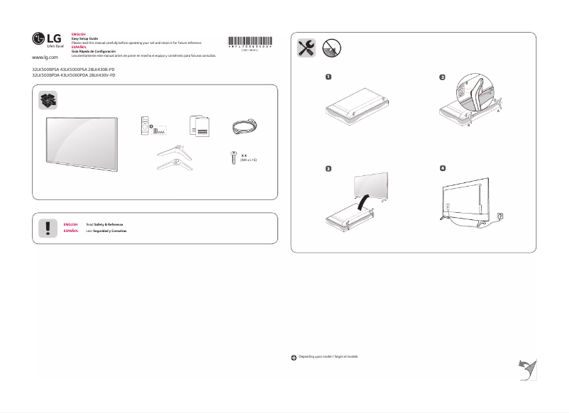 First page image of the manual for 28LK430B